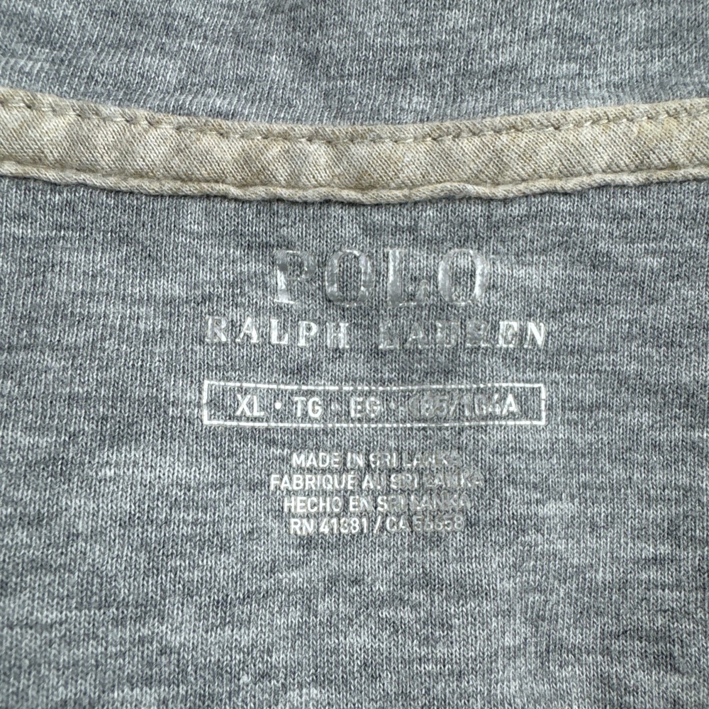 Polo Ralph Lauren Pullover Mens XL Oatmeal 1/4 Zip Sweatshirt Sweater Brown Pony - Picture 5 of 7